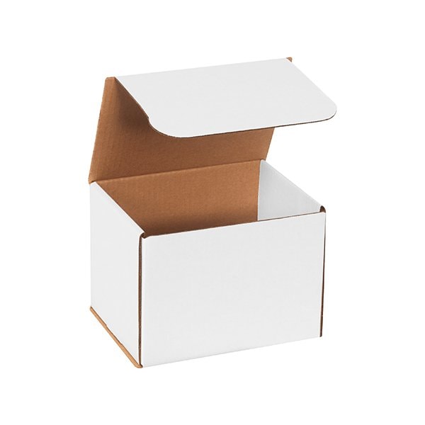 Box Packaging Corrugated Mailers, 8"L x 6"W x 6"H, White M866 - main
